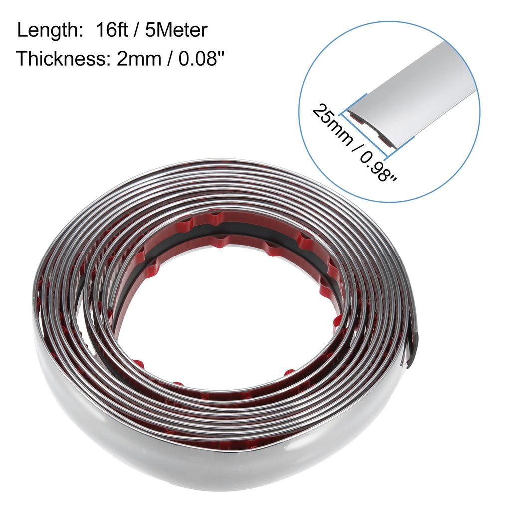 25mm Auto Trim Bumper Protector Strip for Car Trunk Door (16ft)