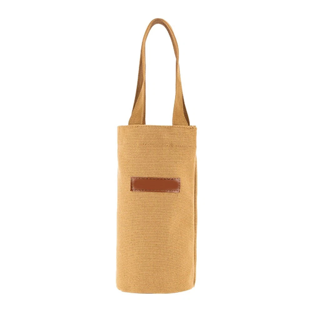 Canvas Protective Water Bottle Bag for Insulated Mugs and Glass Cups