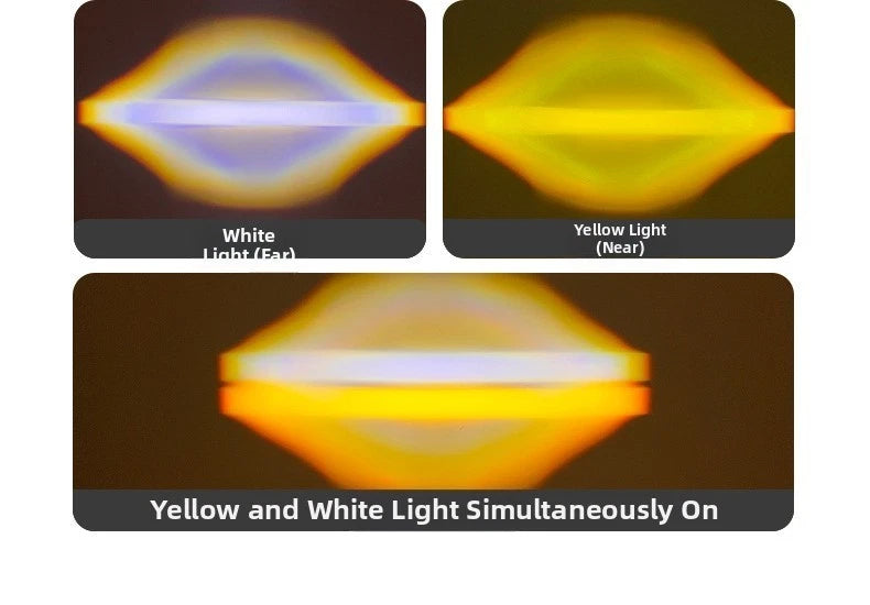 LED Headlight Floodlight for Universal Fit (20W, Dual Yellow & White)