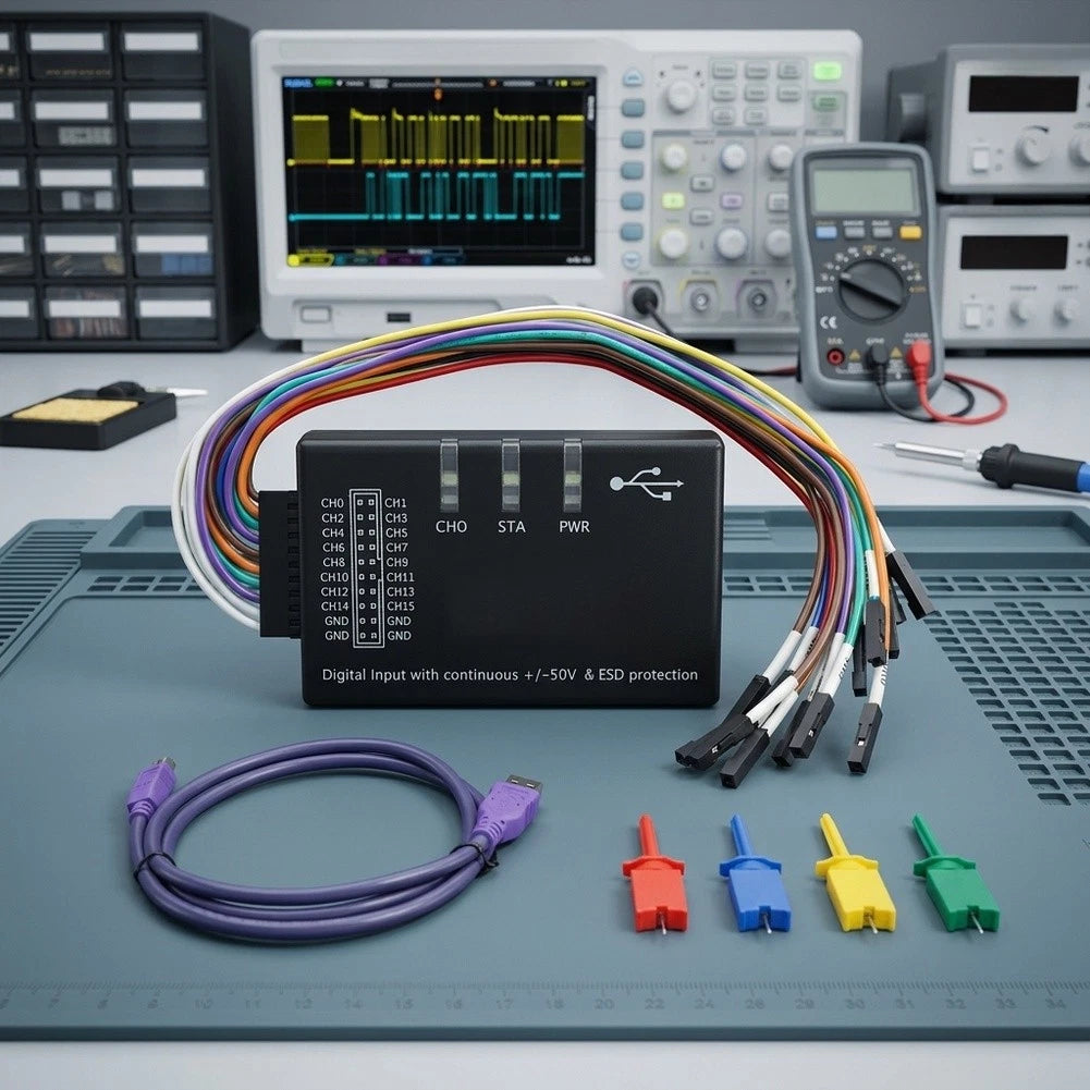 16-Channel Logic Analyzer for Embedded Systems Debugging (USB Interface)
