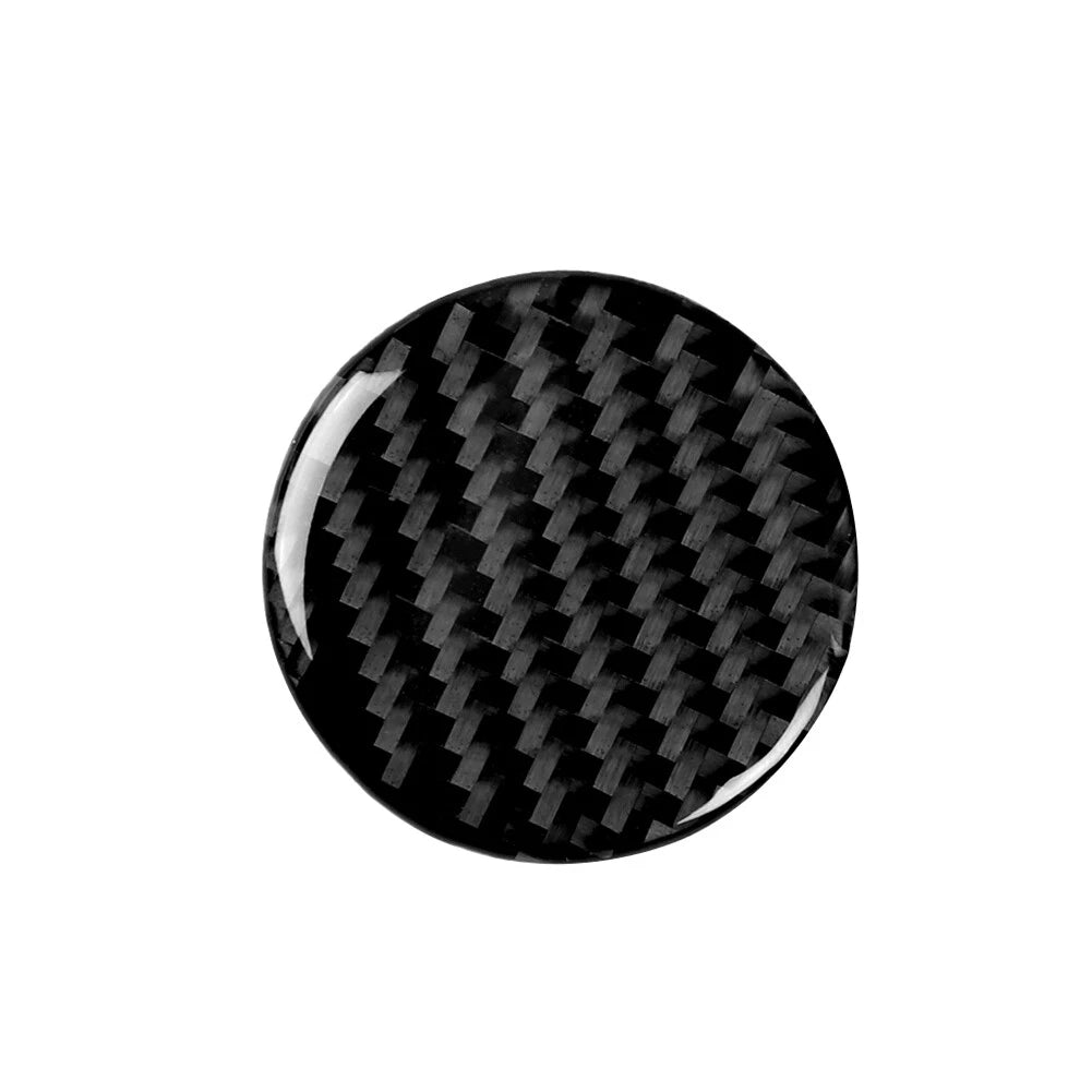 Carbon Black Central Control Switch Button Cover Trim for Audi A4 B9 (2017–2019)