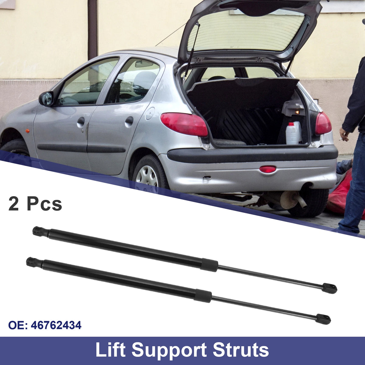 2X Rear Hatch Lift Support Struts No.46762434 for Fiat Stilo Estate (2003–2008)
