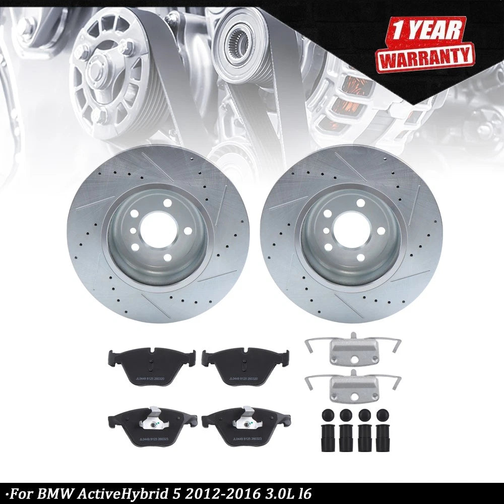 Front Brake Disc and Pad Kit for BMW 640i xDrive (2014–2018) BR901544