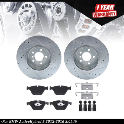 Front Brake Disc and Pad Kit for BMW 640i xDrive (2014–2018) BR901544