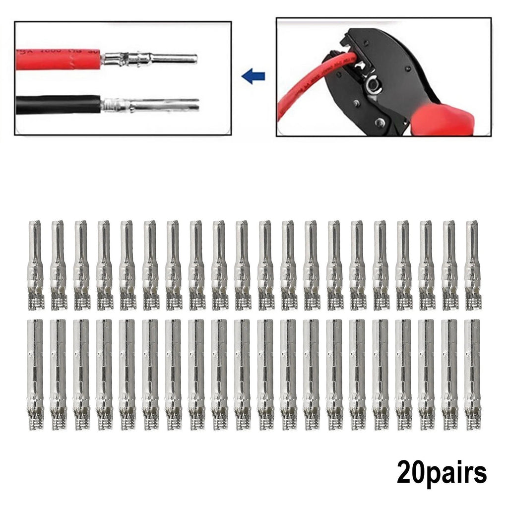 20 Pairs Metal Core Solar Connector Pins for