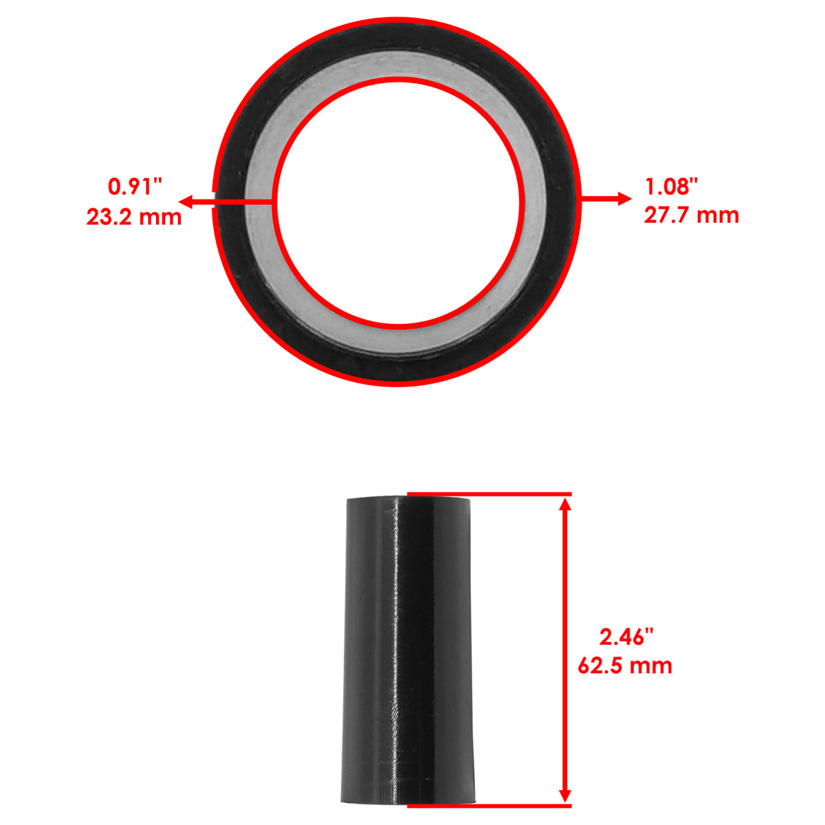 Caltric Rear Wheel Bushing Kit Replacement for John Deere D100 L100 (2004–2019)
