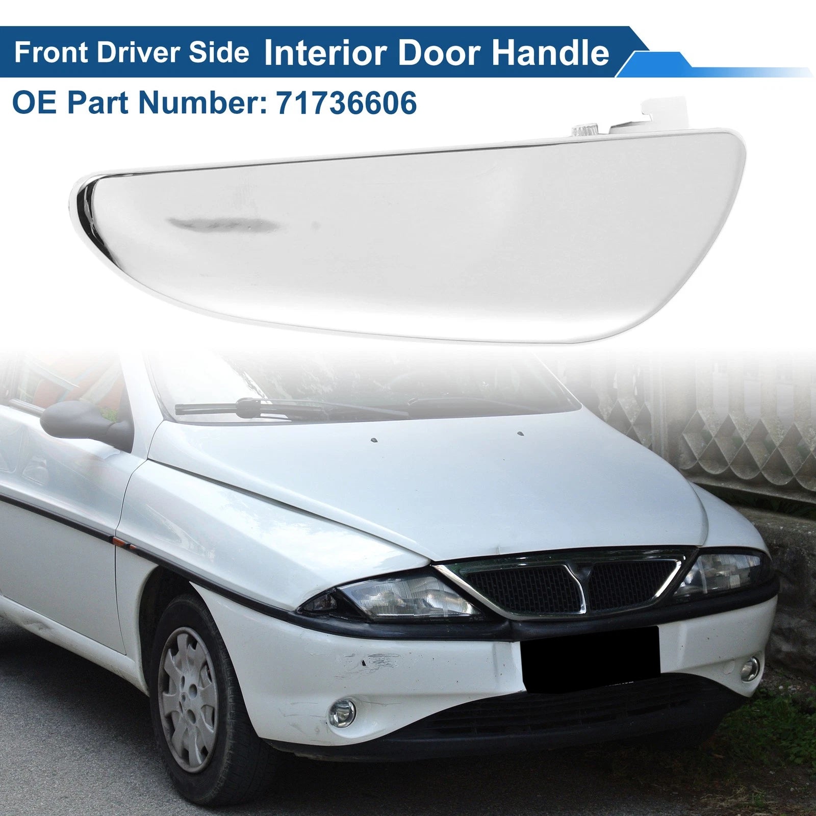 Front Passenger Side Interior Door Handle for Lancia Ypsilon (2003–2011) No. 71736606