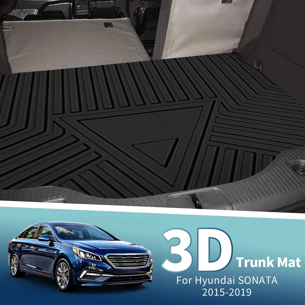 Cargo Liner Rear Trunk Mat TPE Protection for Hyundai Sonata (2015–2019)