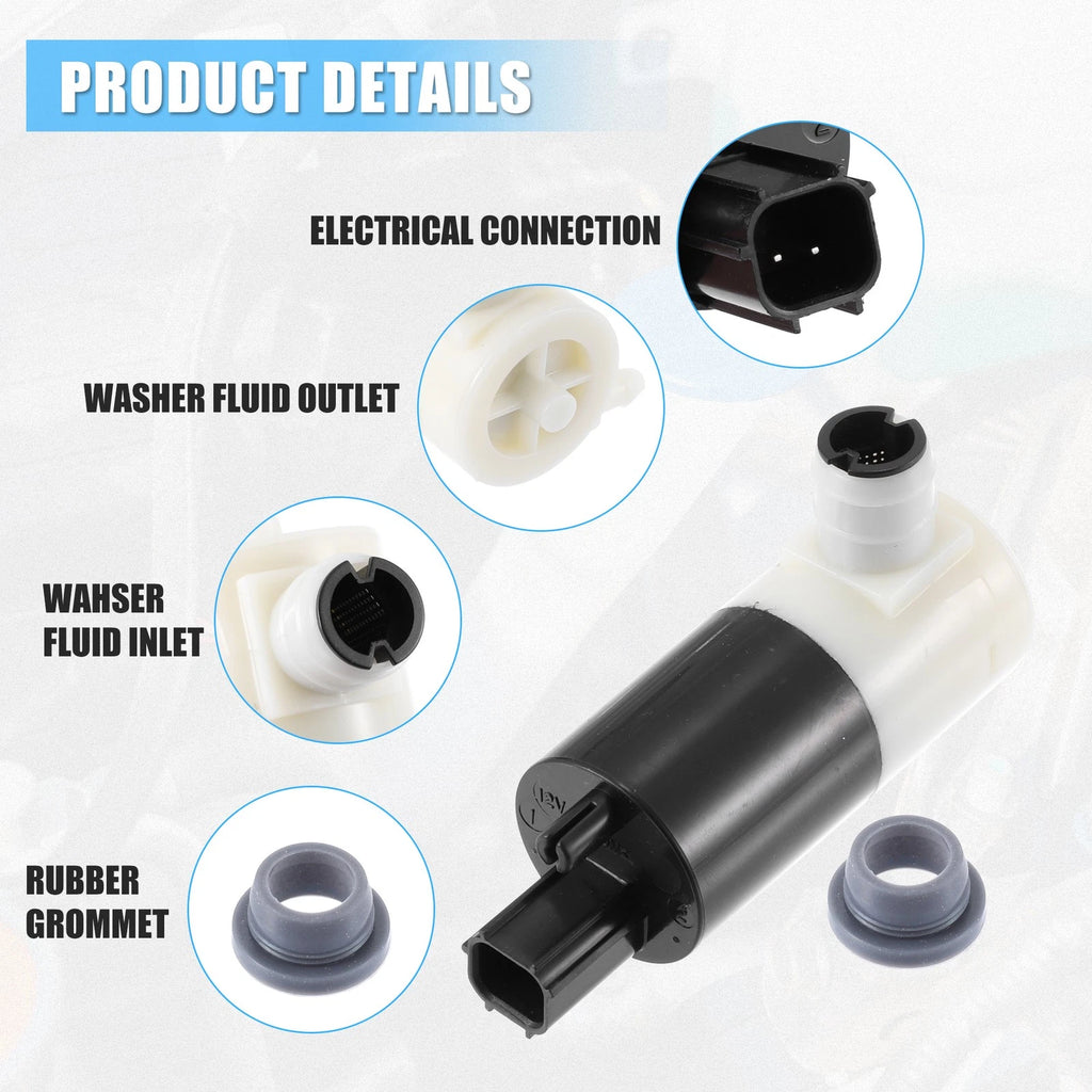 Windshield Washer Pump Replacement for Chrysler 300M Dodge Intrepid ES (2001–2004)
