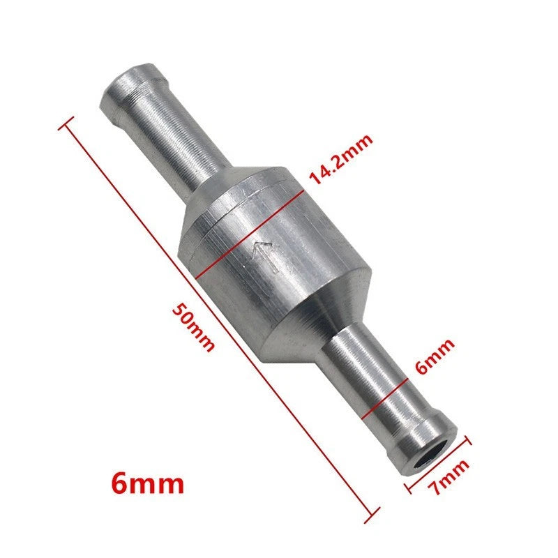 Inline Check Valve for Water, Petrol, Diesel, Oils (6-12mm)