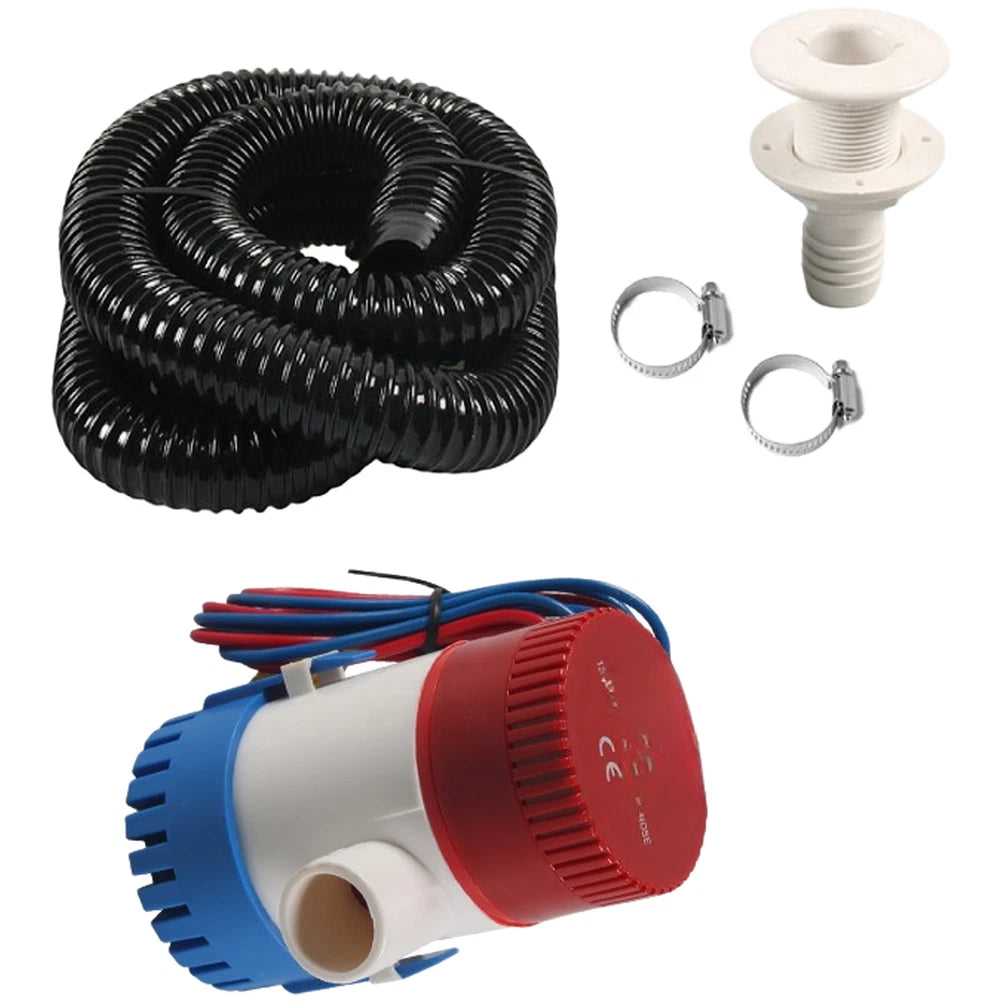 12V Marine Bilge Pump 1100 GPH for Quiet Reliable Operation