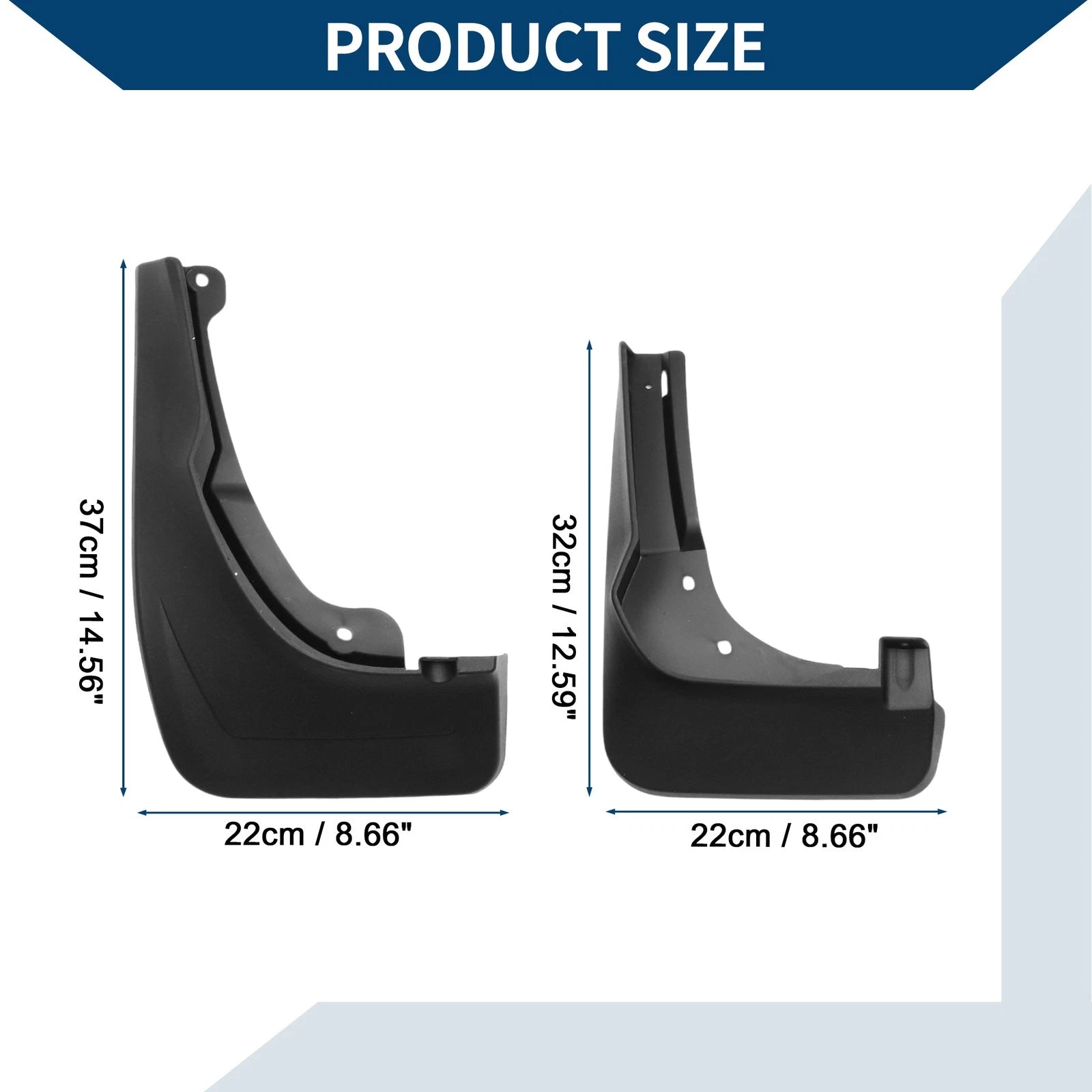 Mud Flaps Splash Guards 1 Set for Mercedes-Benz GLC (2016–2022)
