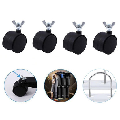 Set of 4 Electric Heater Casters 8mm Thread Diameter