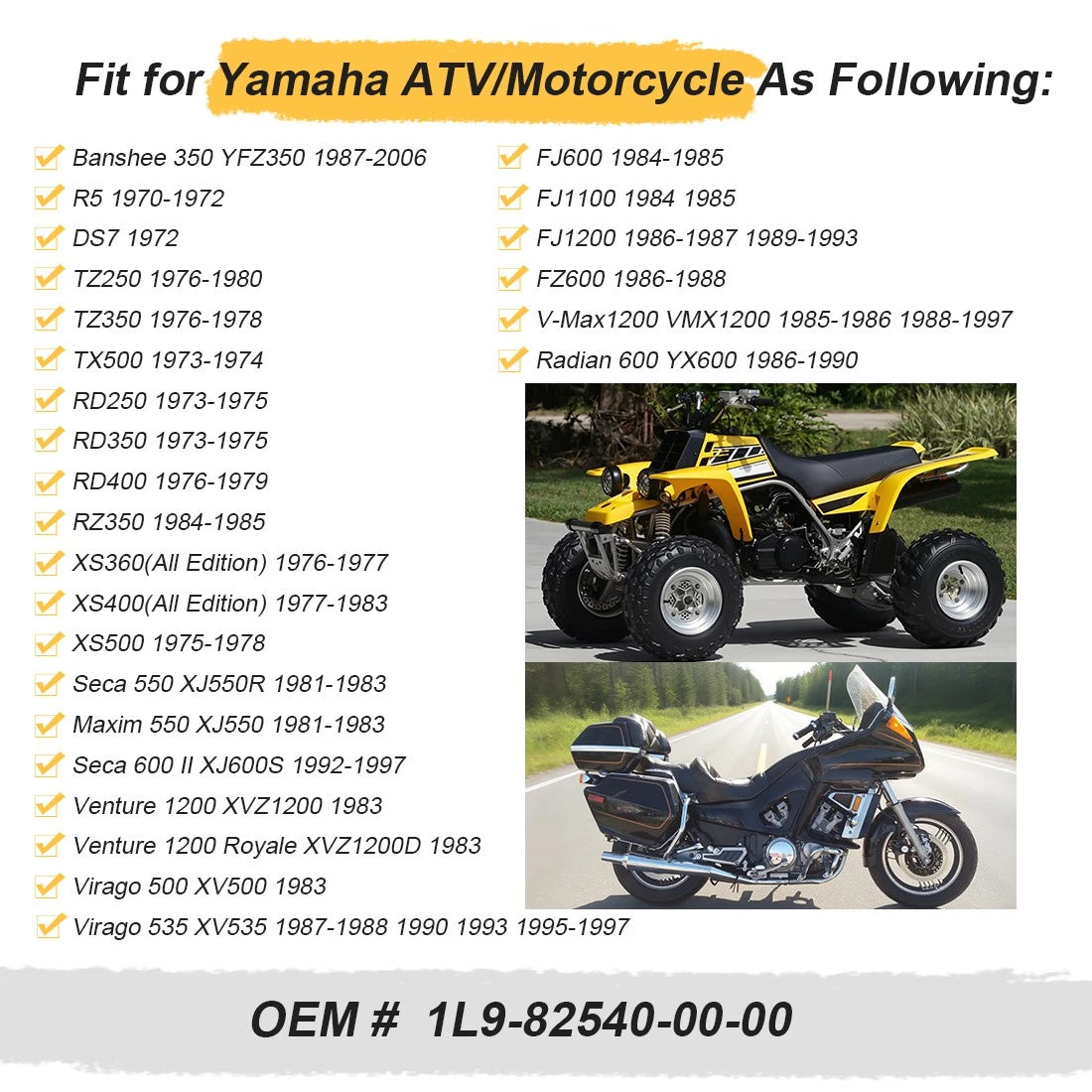 Neutral Switch Assembly for Yamaha V Star V-Max (1L9-82540-00-00)