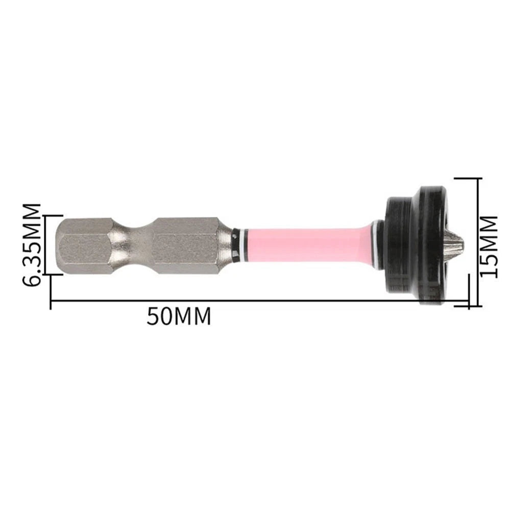 50mm Magnetic Drywall Screw Bits Set with Positioning Tool and Screwdriver Bits