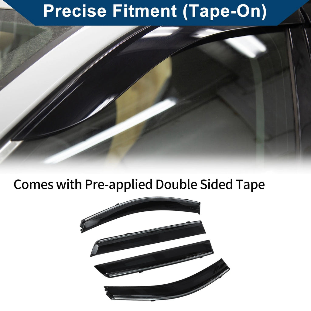 Window Deflectors Side Vent Visors for Hyundai Santa Fe (2007–2012)