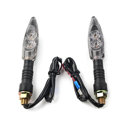 2x 8mm Mini 12V Motor LED Turn Signals Indicators Blinker Lights for Harley Cool