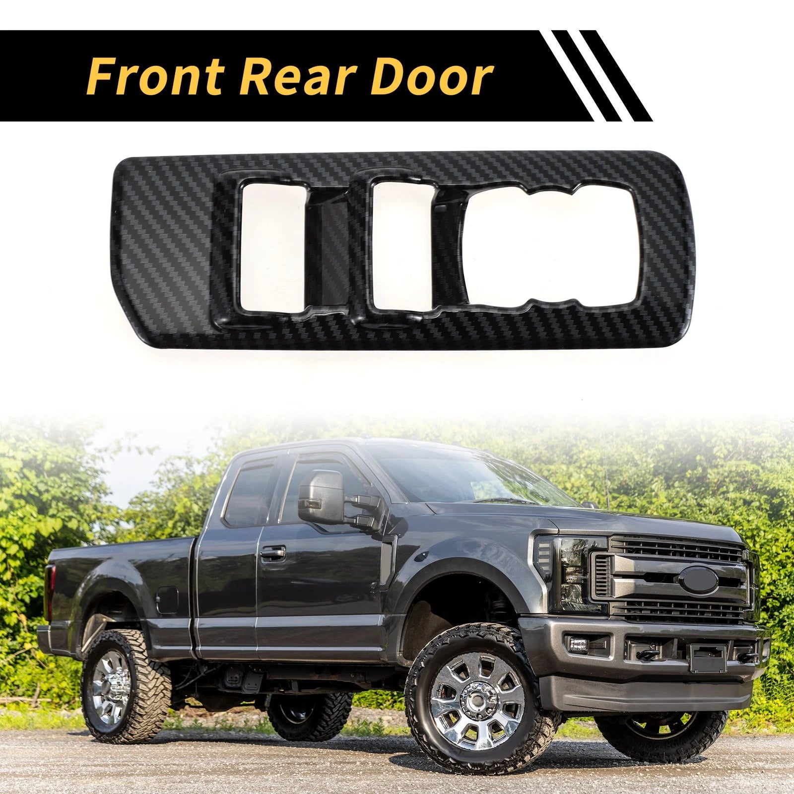 Set Front Rear Door Window Switch Panel Cover Trim for Ford F-150 (2015–2020)