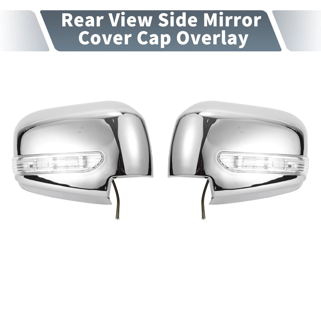 Rearview Mirror Cover Overlay Chrome Plated with LED for Mitsubishi (2005–2016)