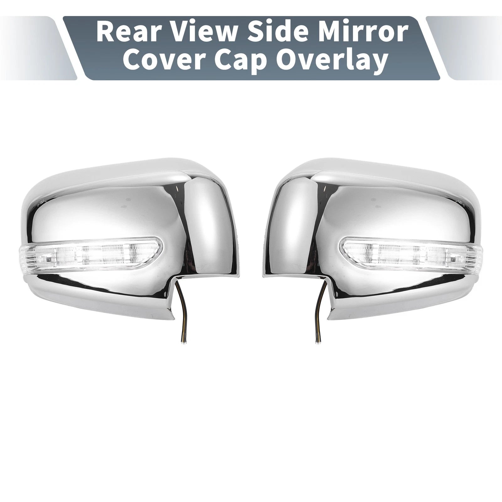Rearview Mirror Cover Overlay Chrome Plated with LED for Mitsubishi (2005–2016)
