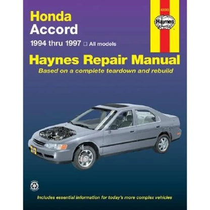 Haynes Repair Manual for Honda Accord (1994–1997)