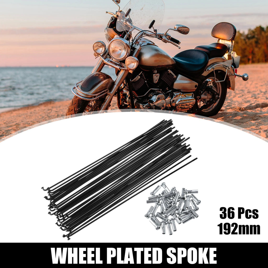 Bicycle Spokes 14G 192mm with Nipples Replacement Set for Most Bikes