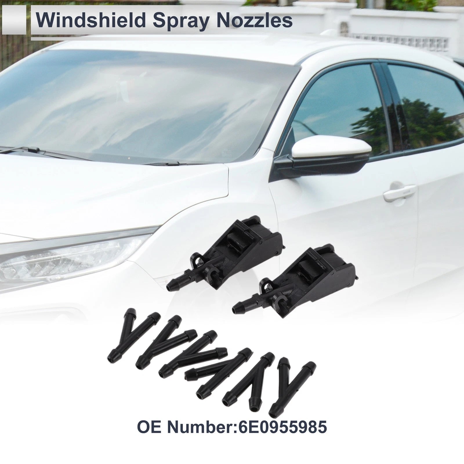 Washer Nozzle Kit with Hose Connectors for Volkswagen Passat (2016–2020)