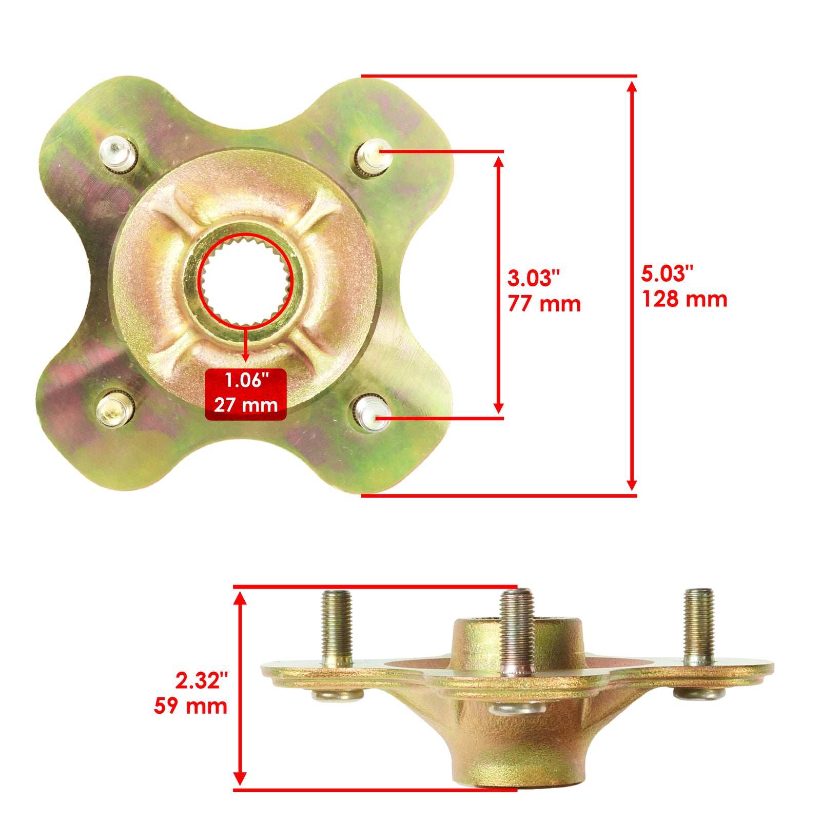 Rear Wheel Axle Hub Replacement for Yamaha 2HR-25383 (2000–2010)