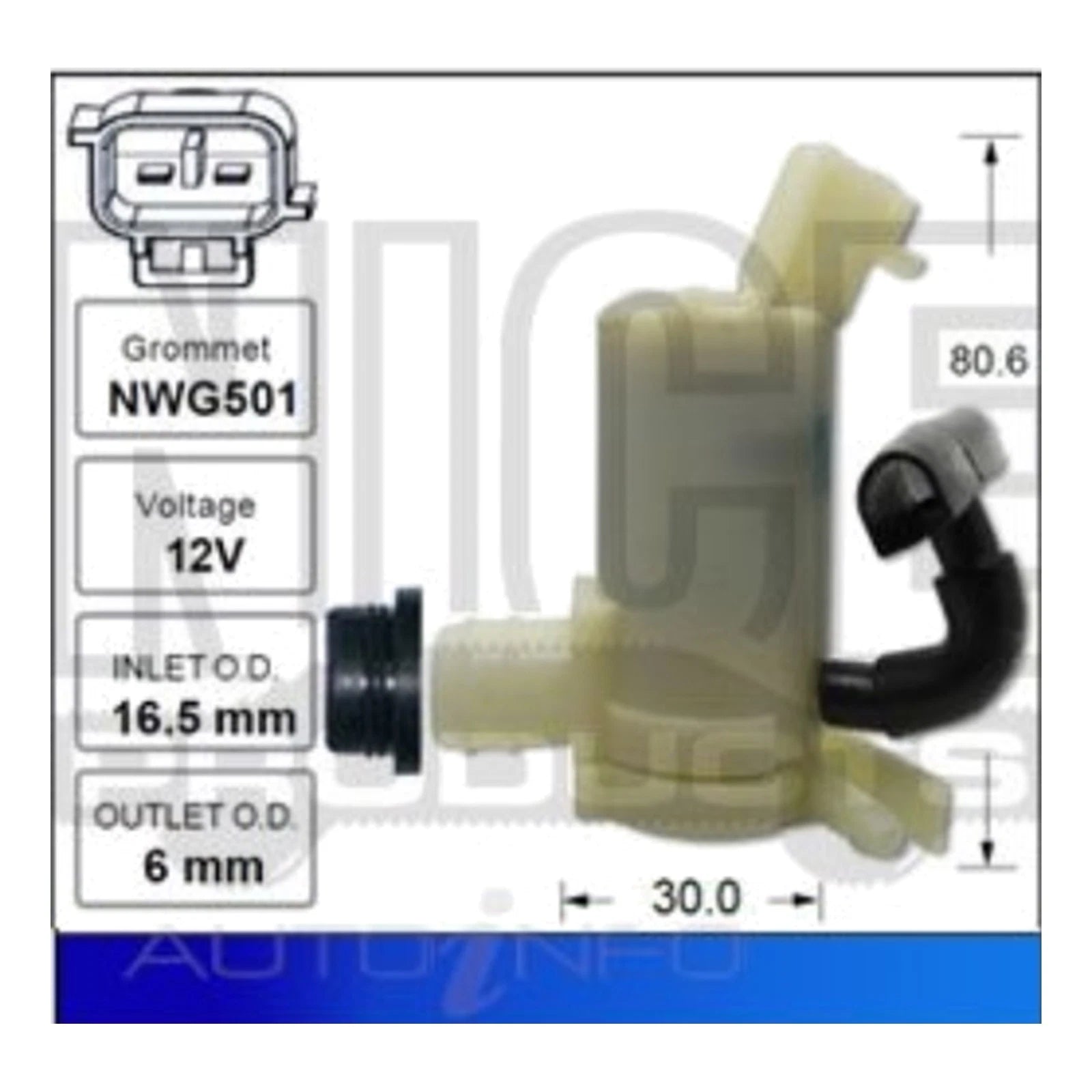Windscreen Washer Pump for Subaru XV GP7 (2012–2017) FB20A