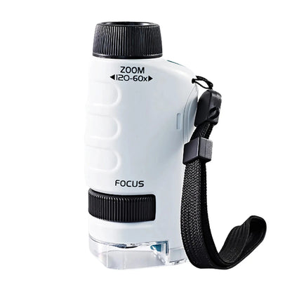 Handheld Pocket Microscope 60X-120X with LED Light