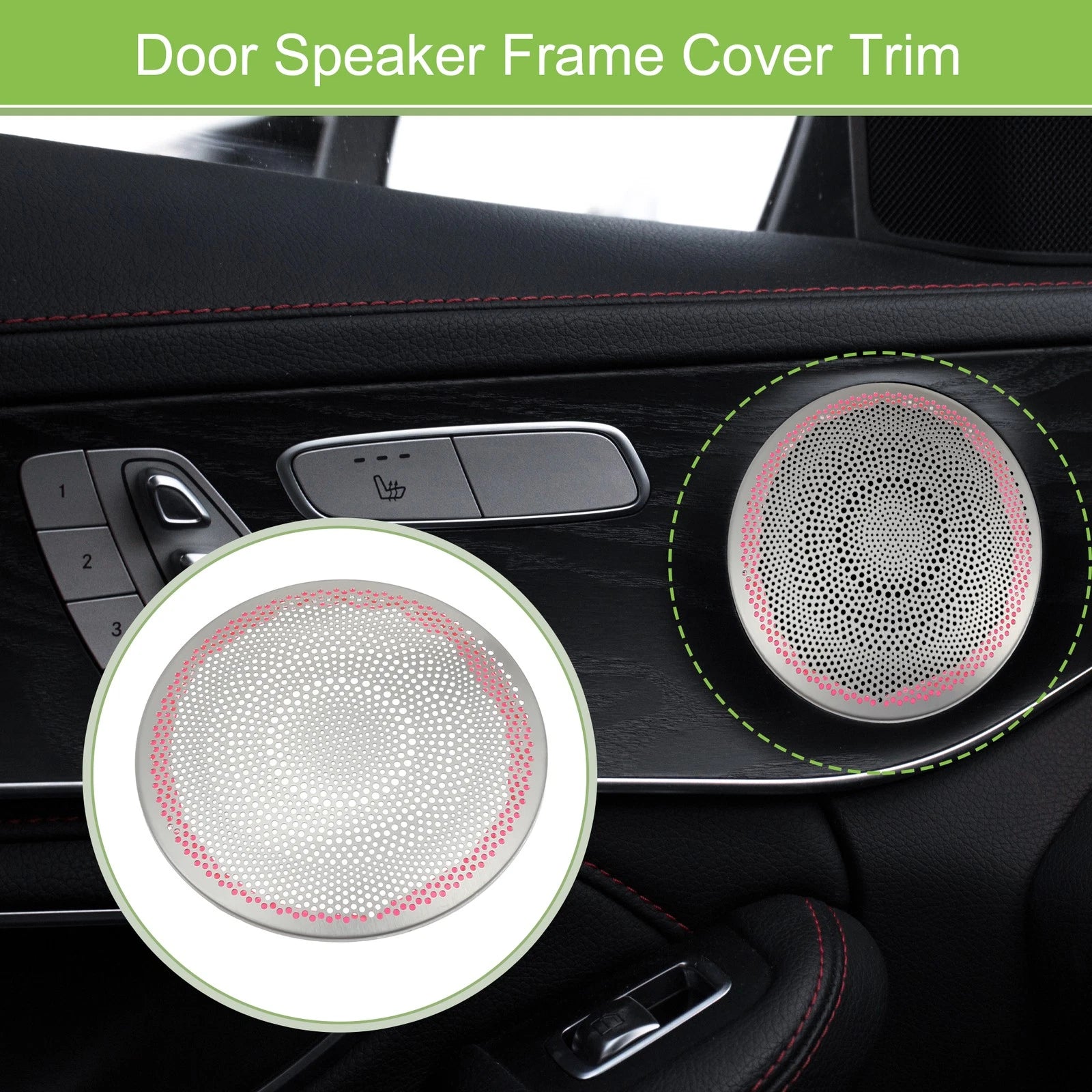 4Pcs Door Speaker Frame Cover Trim Front Rear for Mercedes C E GLC (2008–2024)