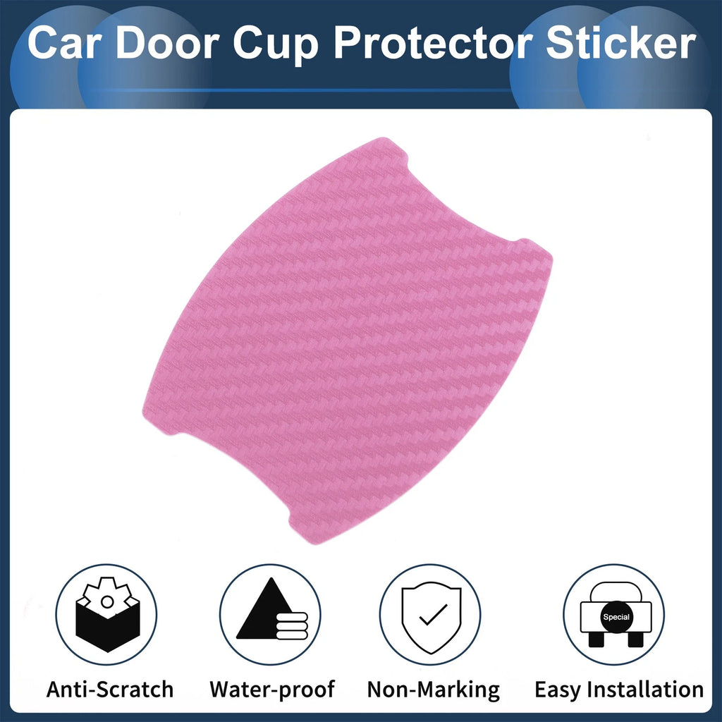 3D Car Door Handle Scratch Protector for Universal Vehicles (68x85mm)