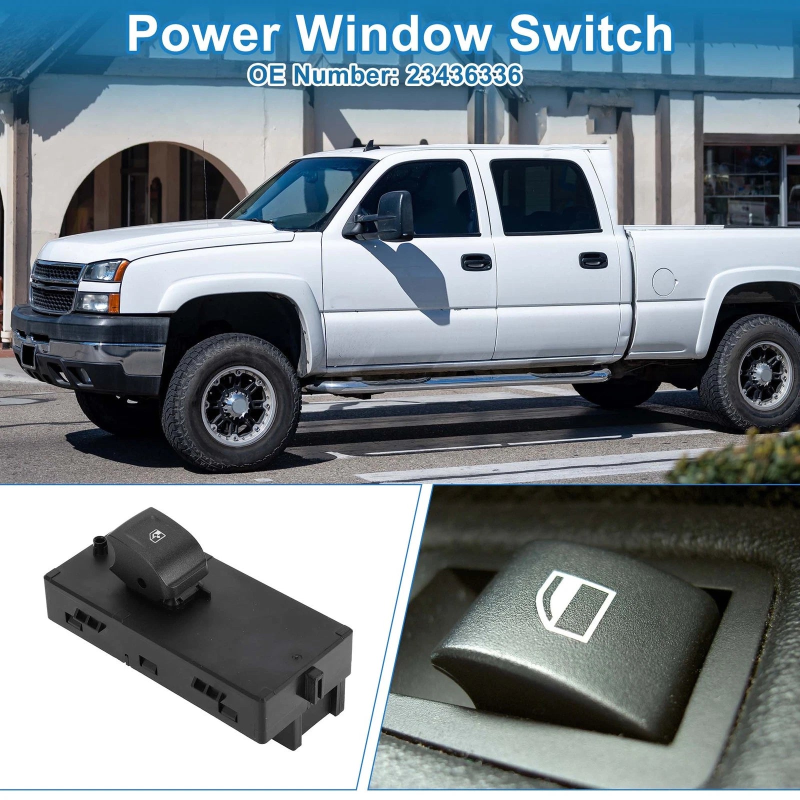 Front Power Window Switch for Chevrolet Silverado 1500 2500 3500 (2011–2019)