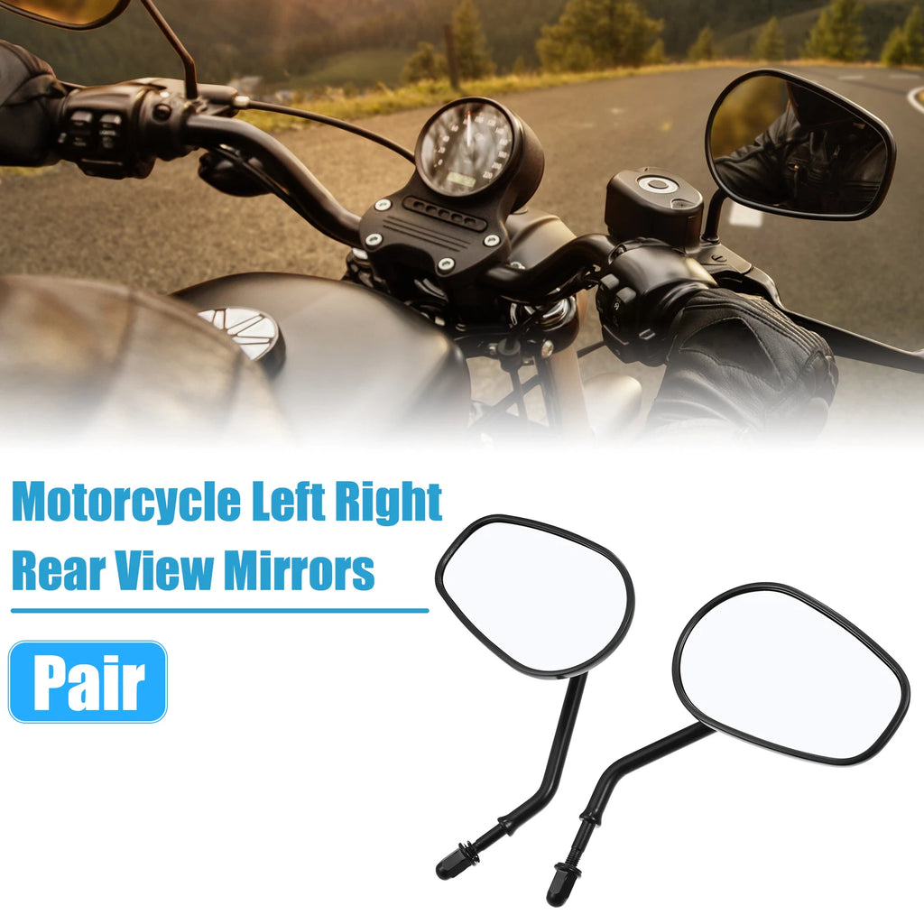 Left Right Rear View Mirrors for Harley Davidson Dyna Low Rider