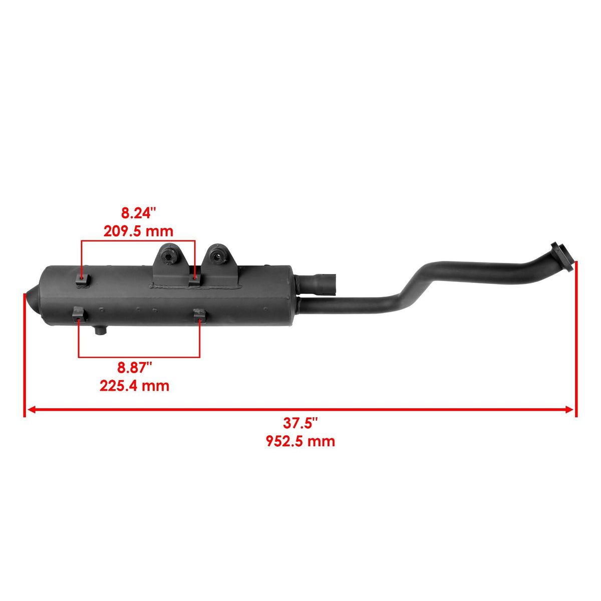 Exhaust Muffler Replacement with Gasket for Kawasaki Brute Force 650 (2005–2013)