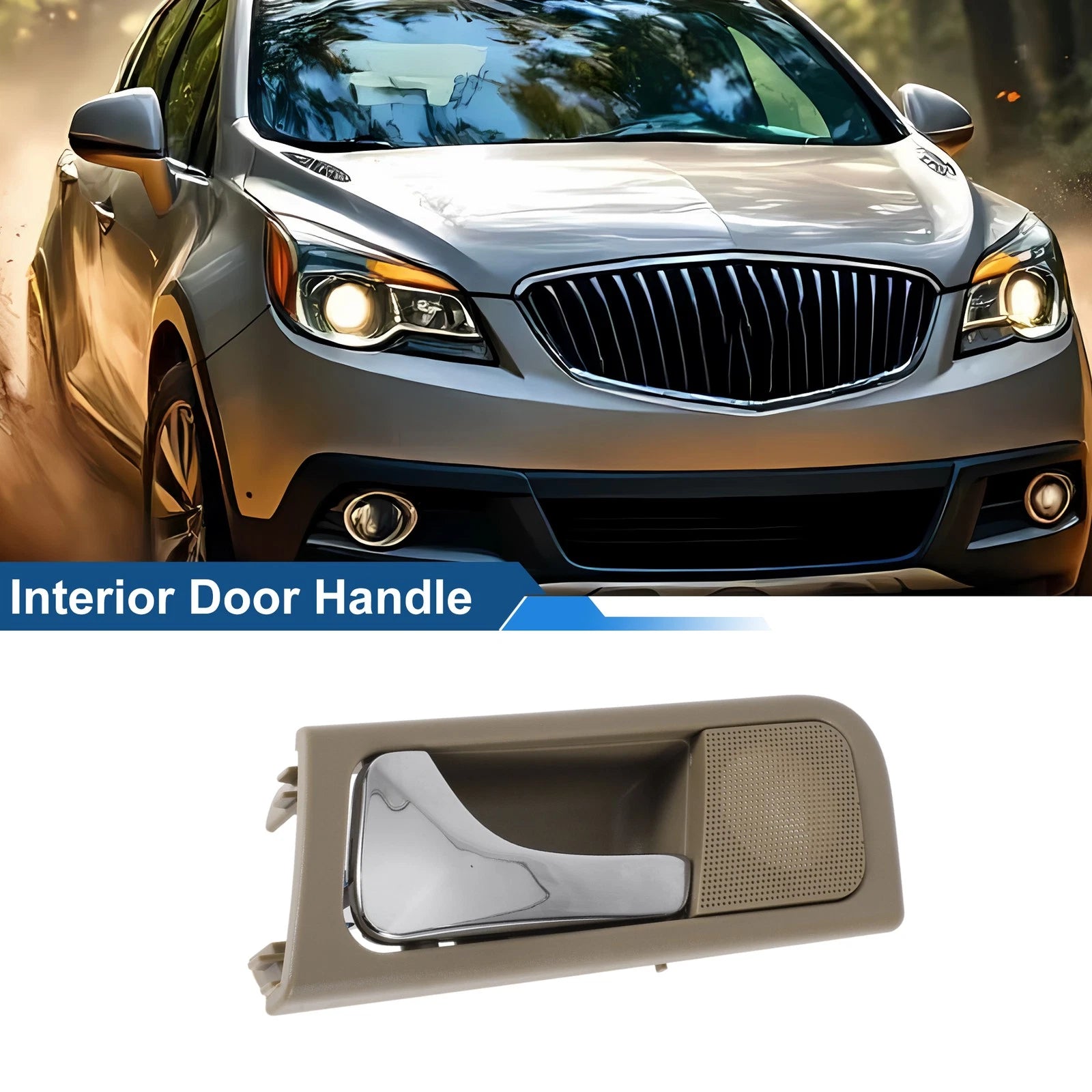 Front Passenger Side Interior Door Handle for Buick Excelle (2003–2008) Beige Chrome