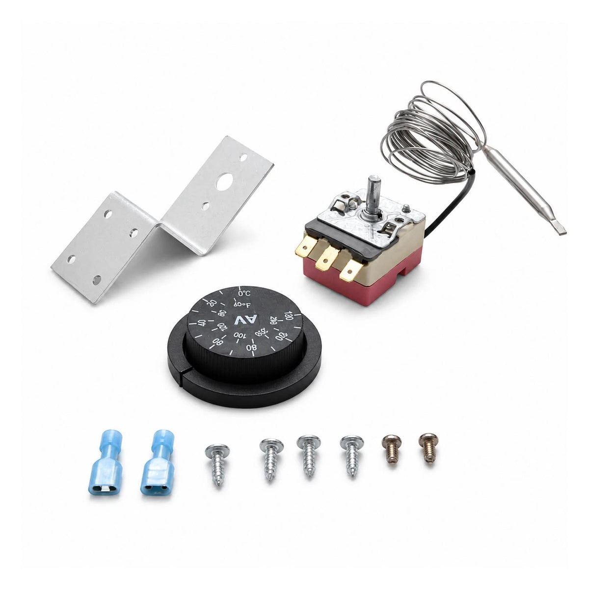 3-Pin Adjustable Fan Thermostat Switch Radiator Temperature Probe Kit