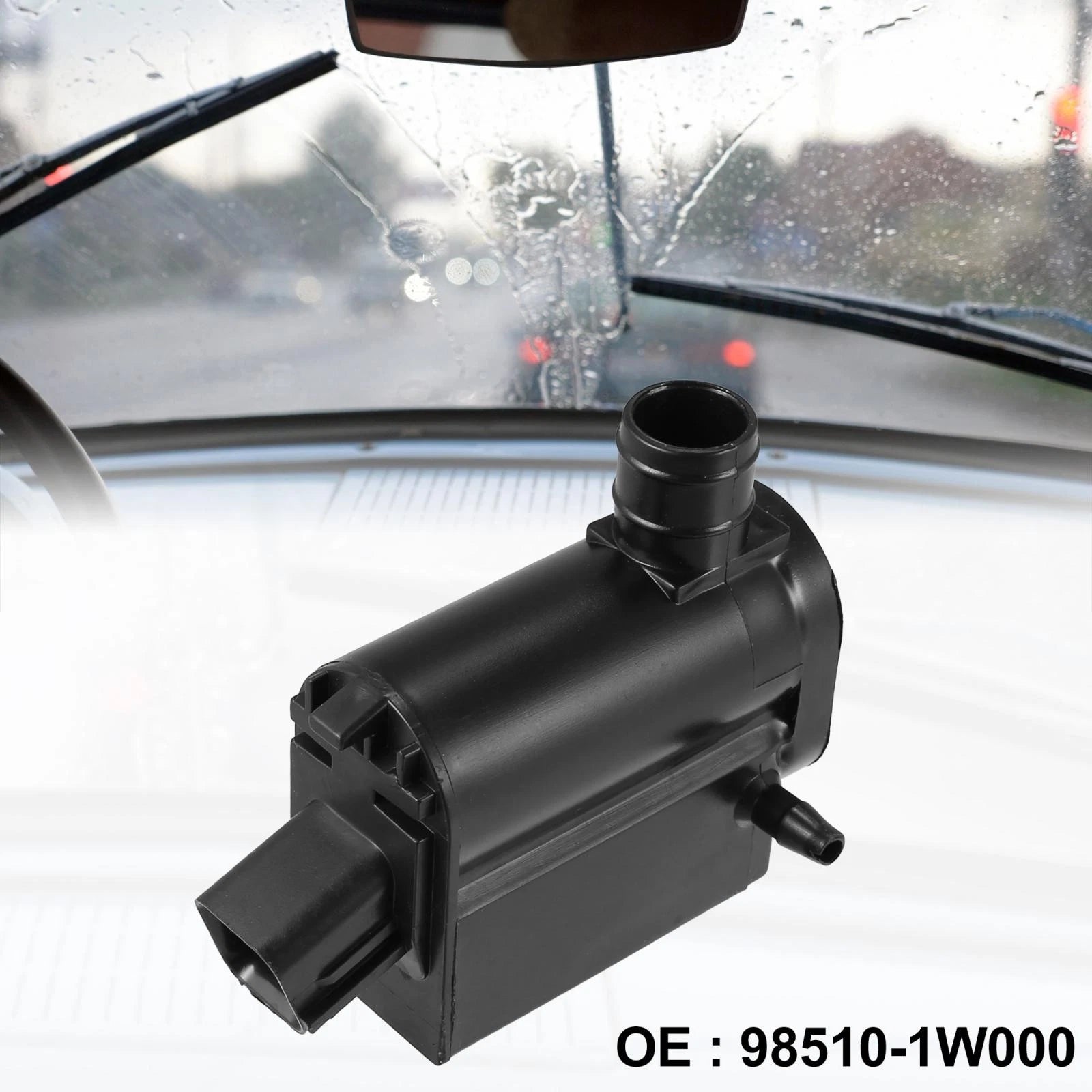 Windshield Washer Motor Pump Replacement for Hyundai Elantra Accent Santa Fe (2001–2012)