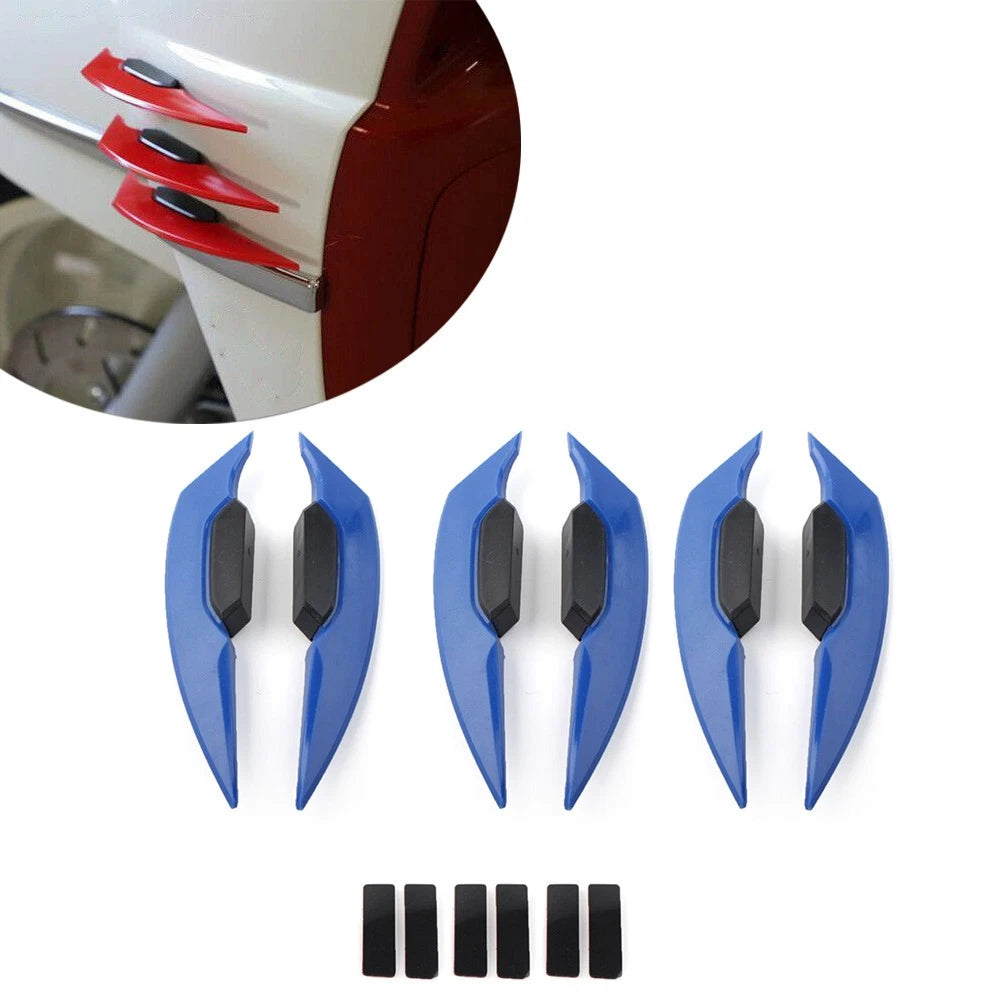 Blue Motorcycle Fairing Winglets Side Spoiler Deflector Air Wing Kit Universal