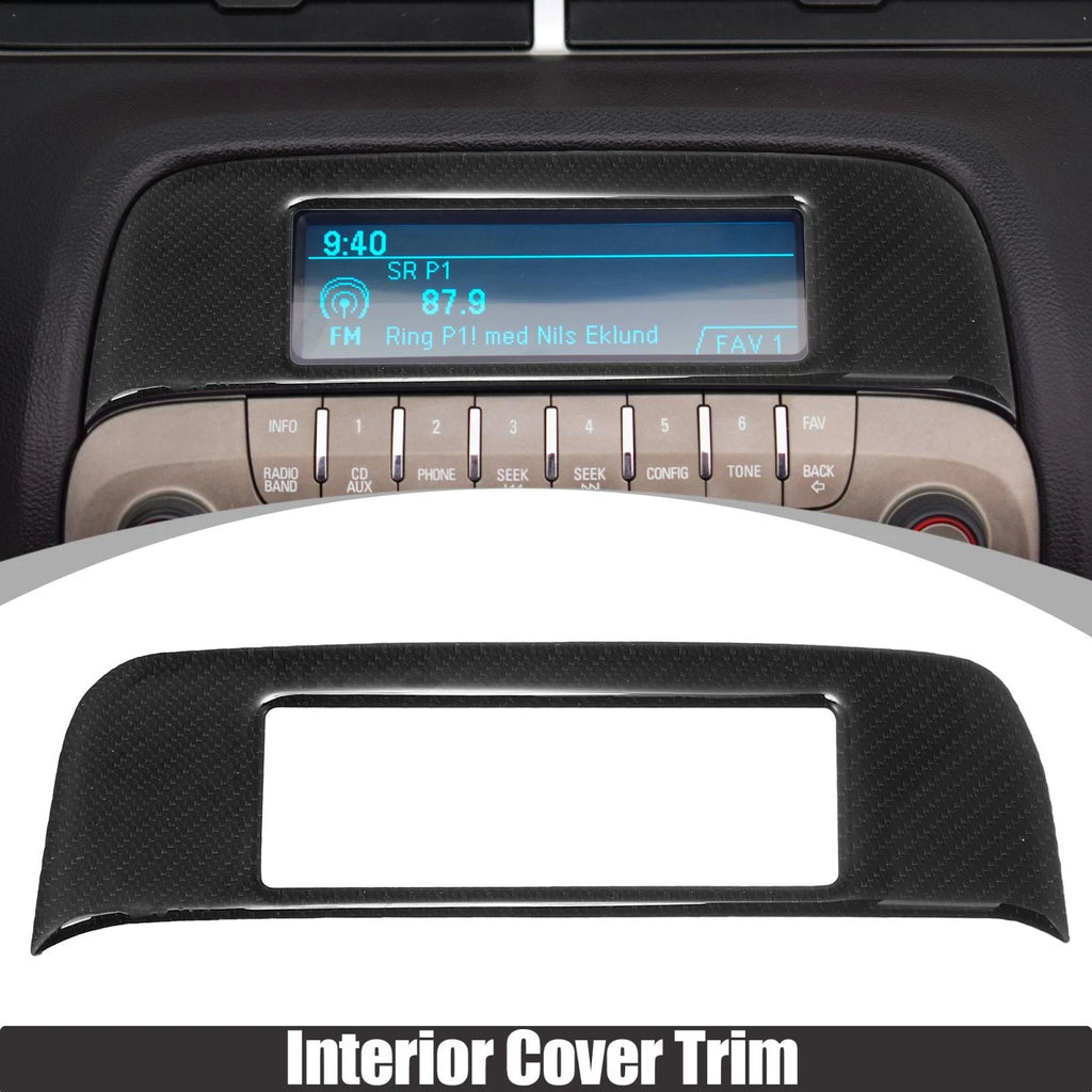 Carbon Fiber CD Panel Sticker Interior Trim for Chevrolet Camaro (2010–2015)