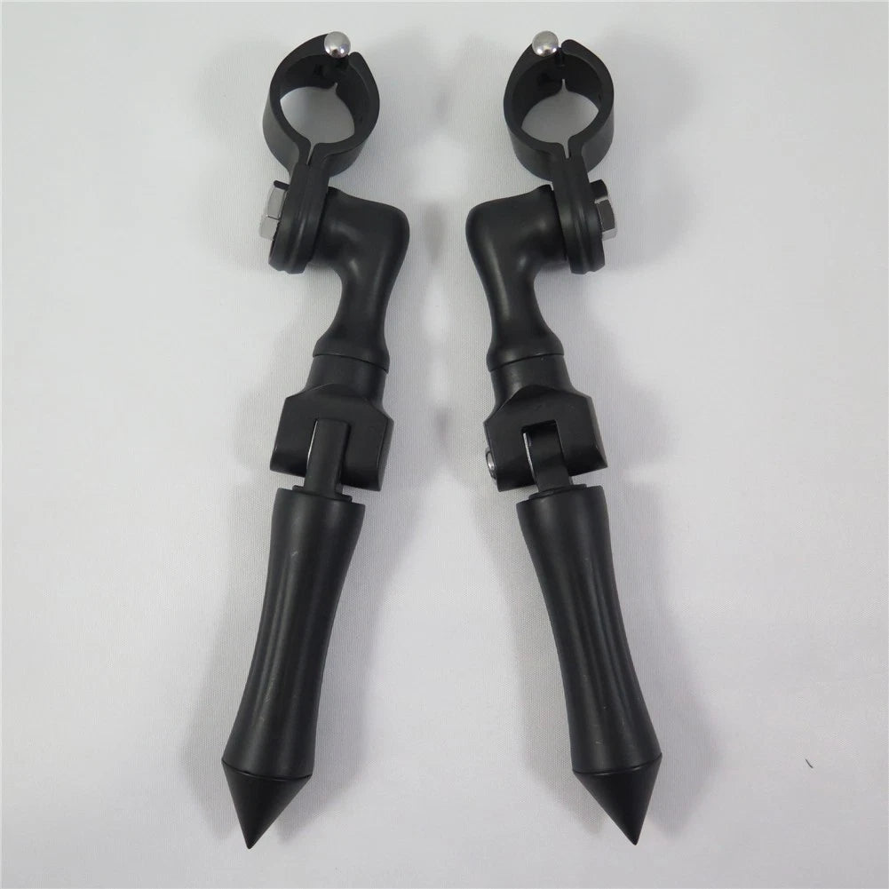 Adjustable Black Short Angle Footpeg for Honda Shadow (w/ 1.25" Engine Guard)