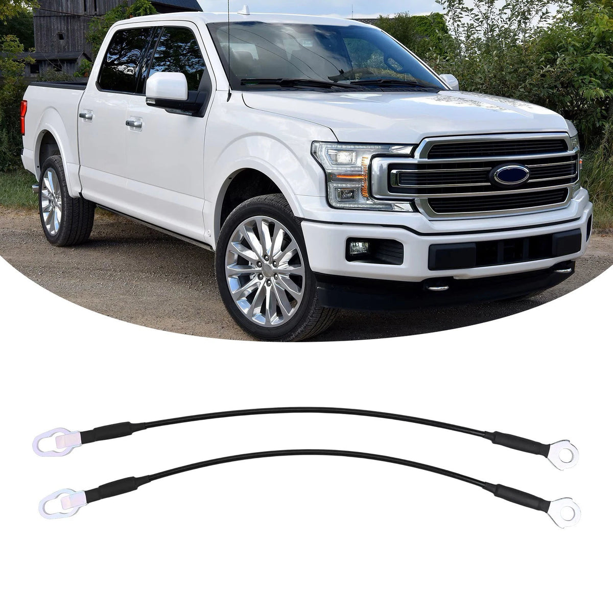 Tailgate Rear Support Cables for Ford Trucks (1983–1997)