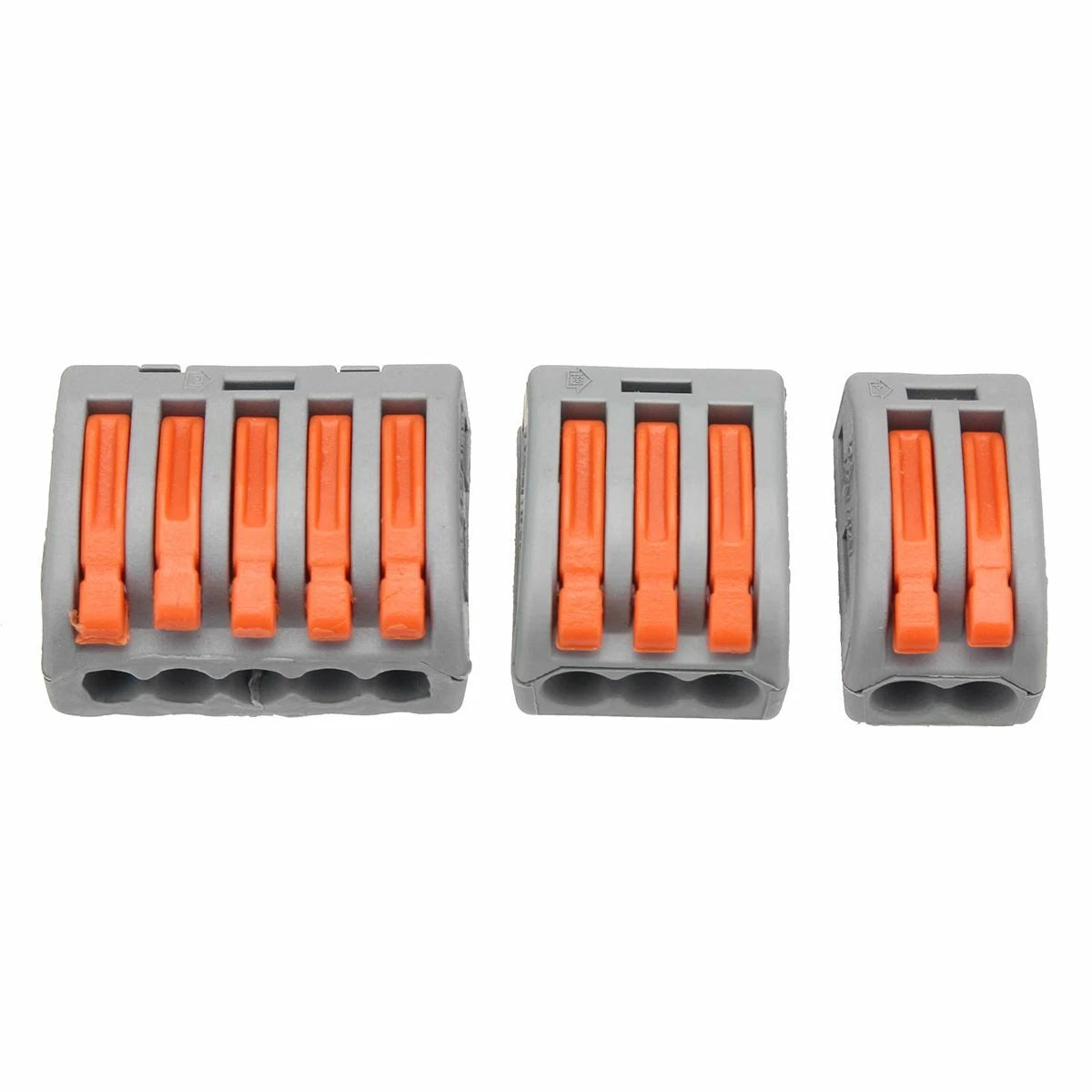 60Pcs 2/3/5 Pin Reusable Electrical Connectors Wire Block Terminal
