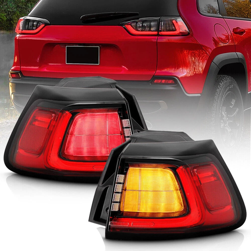 Fit for 2019-2023 Jeep Cherokee Outer Turn Signal Tail Lights Brake Lamp Set