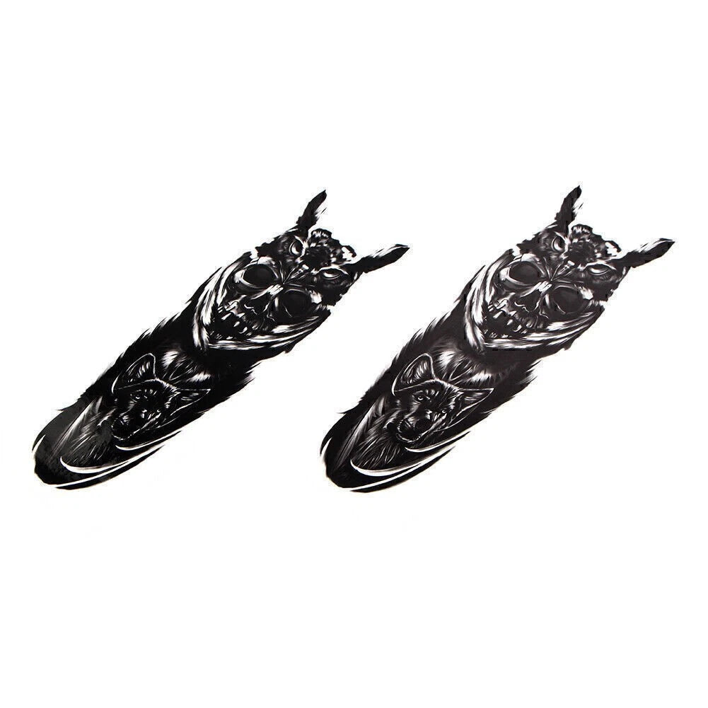Custom Front Fork Skull Sticker Medallion for Harley Yamaha