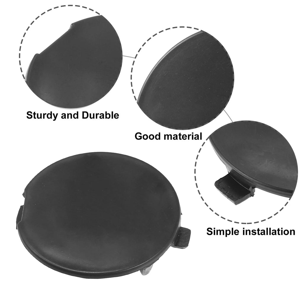 Rear Right Tow Eye Hook Cover Cap Replacement for Mazda 3 (2014–2018) Black