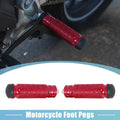 Rearset Foot Pegs Pair 6mm Aluminum for Motorcycle (Red) (2000–2020)