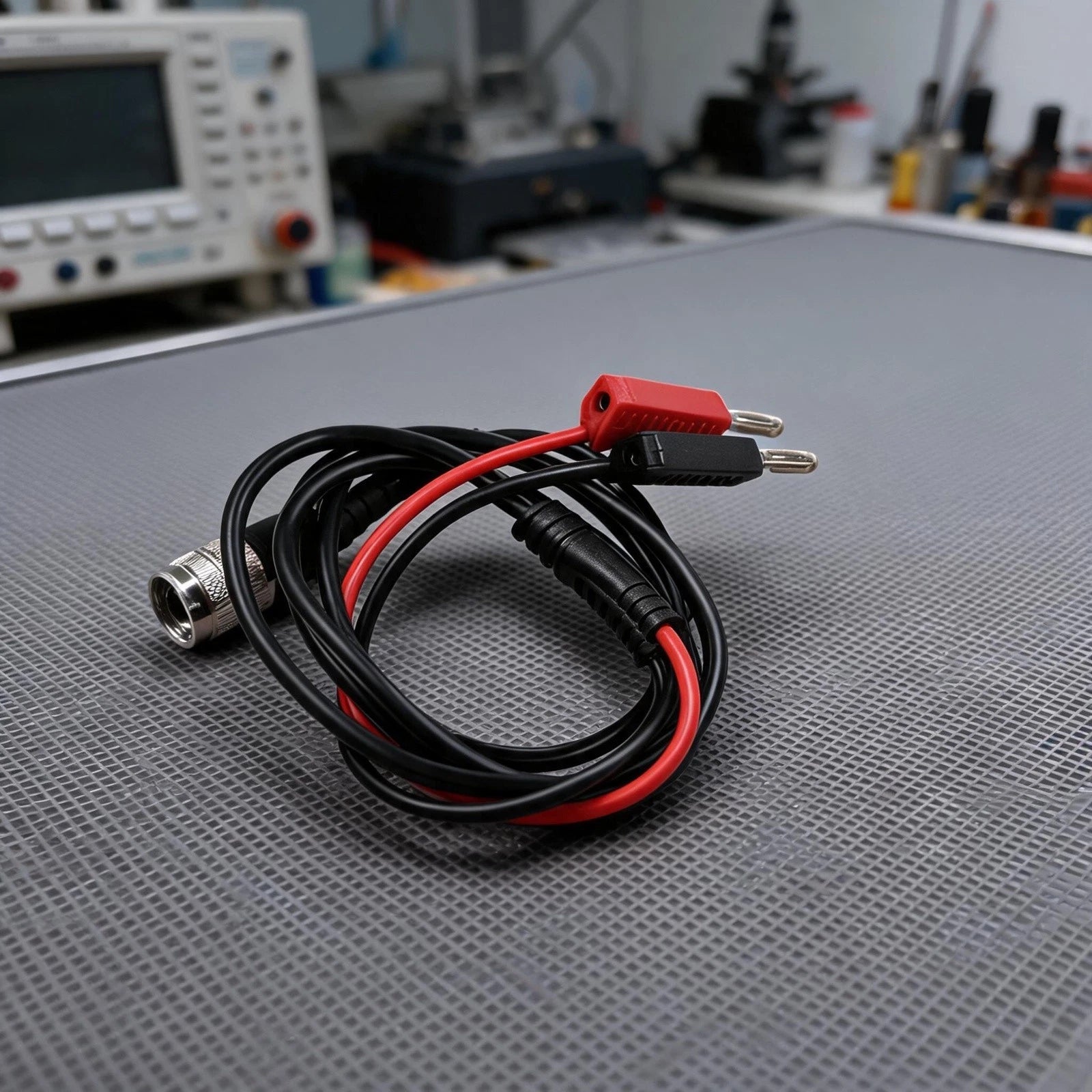 BNC to Dual 4mm Stackable Banana Cable (100cm) for Oscilloscope