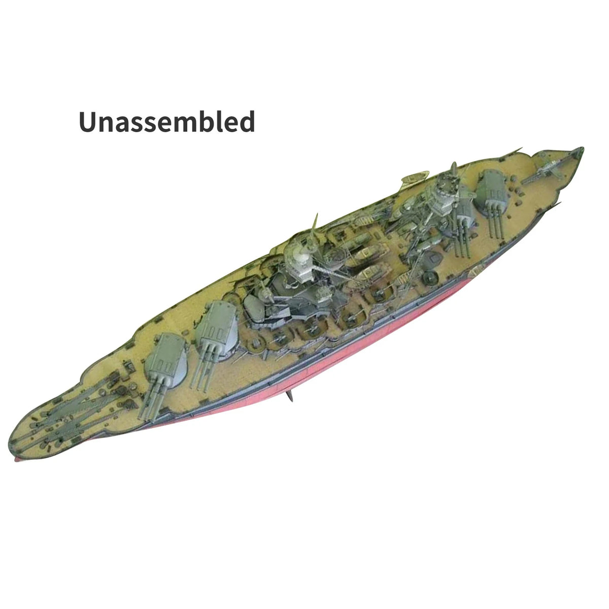 USS Arizona BB-39 Paper Model DIY Kit (1/250 Scale)