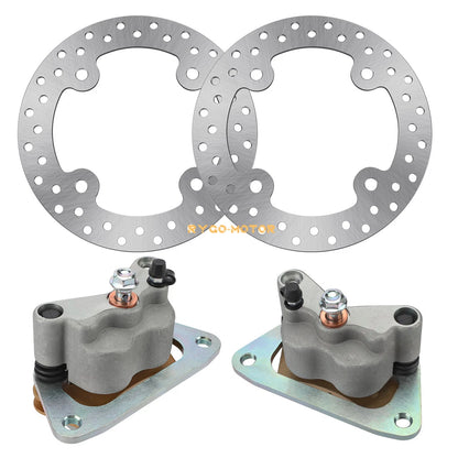 Front Left/Right Brake Caliper & Disc Rotor for Polaris RZR 800 EFI (2008–2014)
